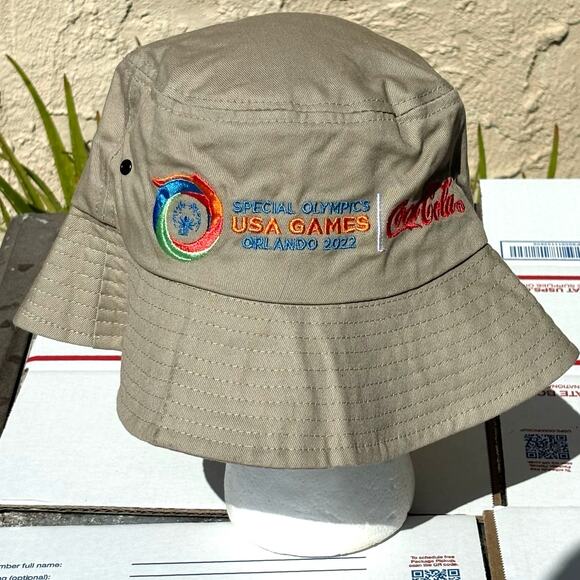 Beige Olympics USA Games Sun Hat - Picture 1 of 6